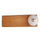 Grey Leaf Ceramic Floral Wooden Door Stopper